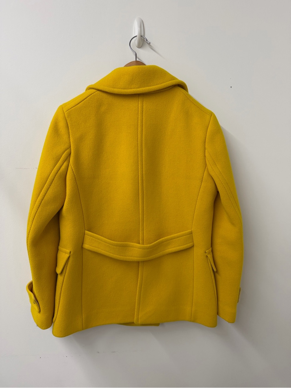 J. Crew Nello Gori Double-Breasted Peacoat in Yellow - Picture 2 of 5